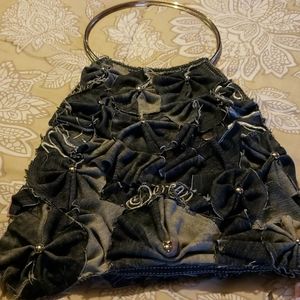 Beautiful handmade blue jean purse